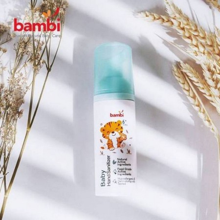 Hand Sanitizer Bayi BAMBI  60ml KEMASAN - Cairan Antiseptik Pembersih Tangan Bayi &amp; Anak Tanpa Bilas