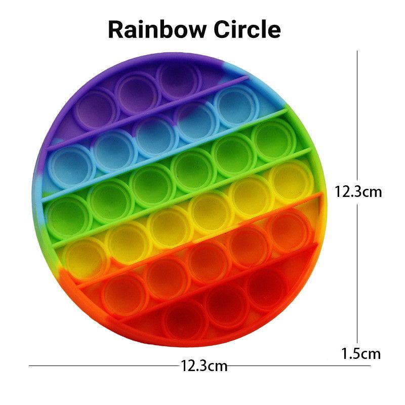Mainan Popit Fidget Push it Pop it Mainan Trend Tiktok melatih sensor Motorik Anak-RB Circle