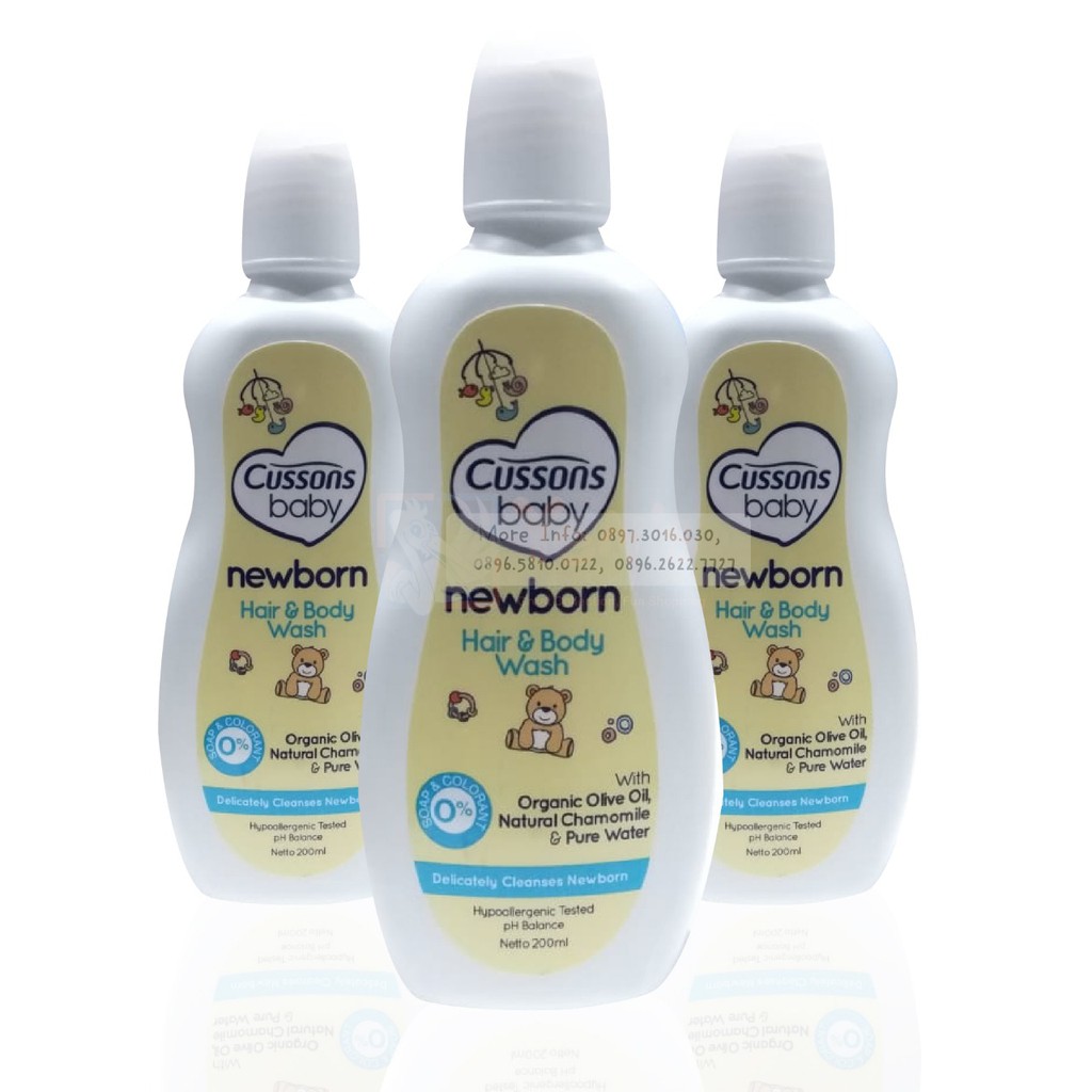 Cussons Baby Newborn Hair and Body Wash 200ml