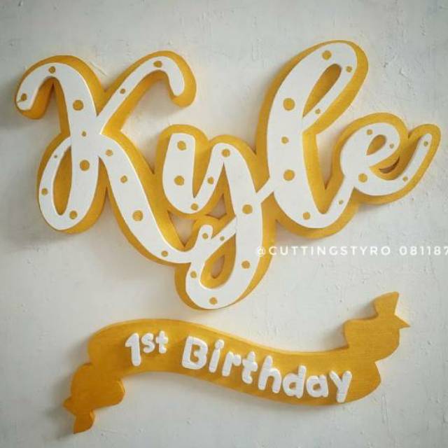 Huruf Tulisan Styrofoam Nama / huruf sterofoam dekorasi ulang tahun