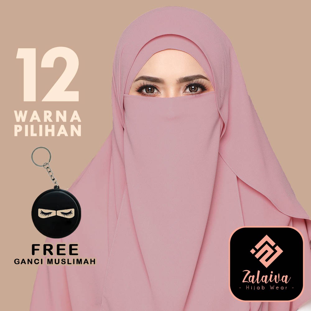 Cadar Tali 2 Layer Tanpa Jahitan Di Bawah Mata Niqab Tali Purdah Niqob Shopee Indonesia