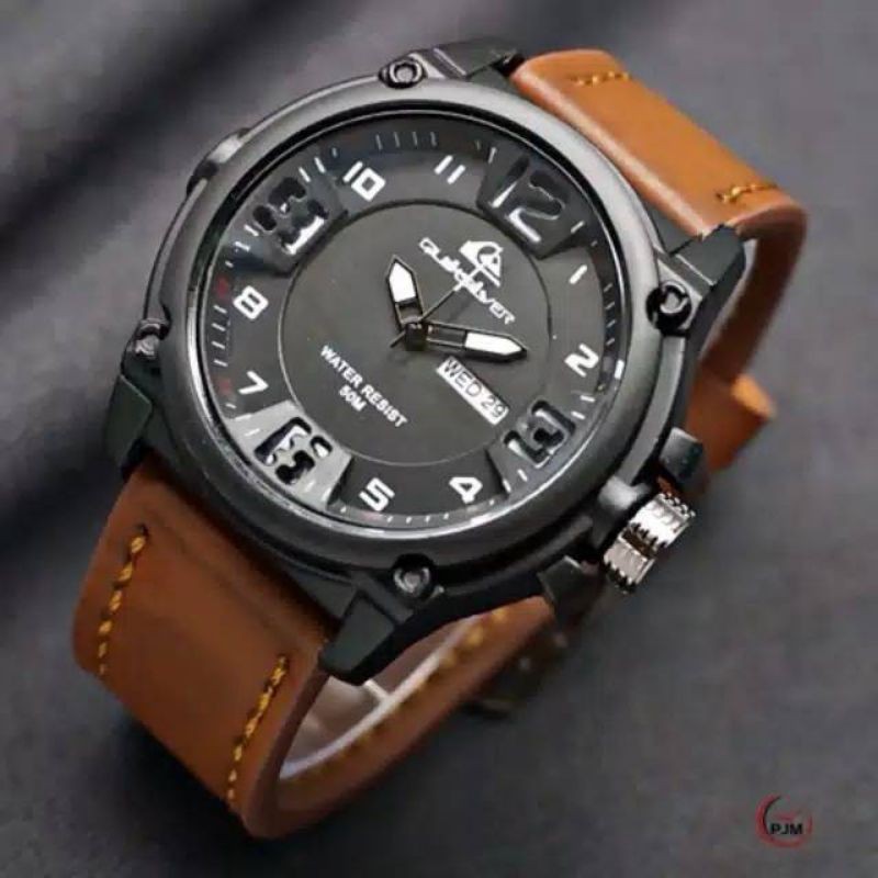 (COD) JAM PRIA WANITA QUICKSILVER KULIT ANTI AIR