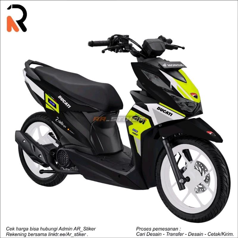 Decal Sticker Honda Beat street 2022 Ducati