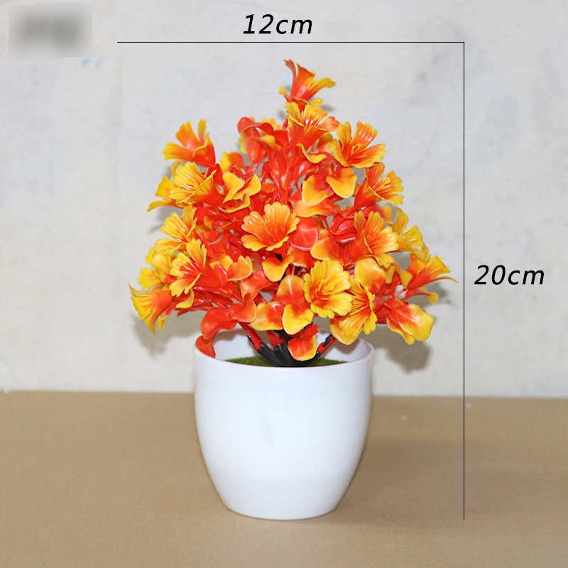 Swopply PT42 Pot Tanaman Hias Bunga Hias Plastik Ornamen Pot Bongsai Artificial Flower Decoration