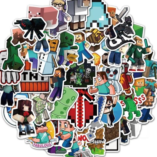 

(BISA COD) Minecraft Sticker Pack (50pcs) PROMO Kode 456