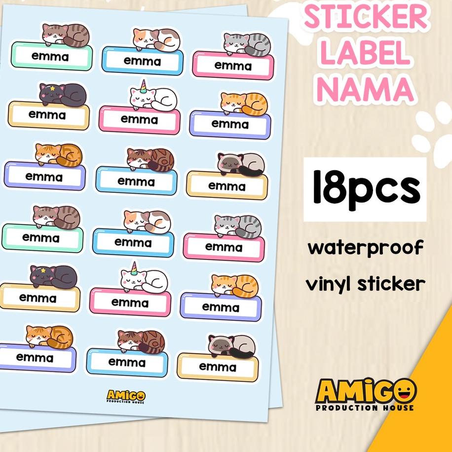 

DISKON !!! 9.9 Stiker Label Nama Anak Kucing Lucu Cute Cat Stiker Lucu Sticker Buku Sticker Custom Dog Animal [KODE 771]