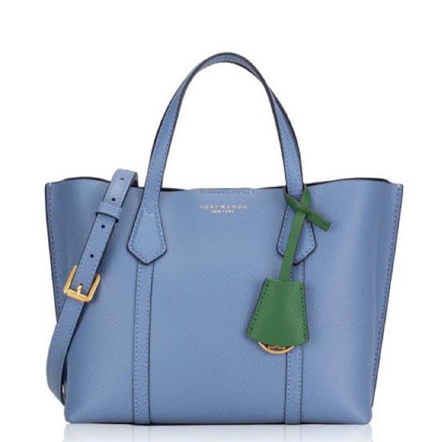 tory burch tb perry small triple compartment blue wood