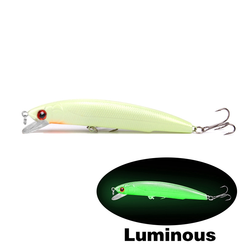 Plastic Bait relix nusantara Alat Pancing Murah Umpan Mancing Alat Pancing Umpan Pancing Buatan 17g/12cm Heavy Sinking Minnow luminous Jig Umpan Pancing Umpan Ikan Kail Pancing