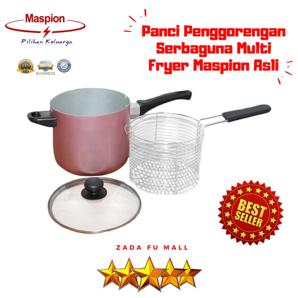 Multi Fryer Panci Penggorengan Maspion / Deep Fryer Penggorengan Kentang Ayam Anti Lengket Serbaguna