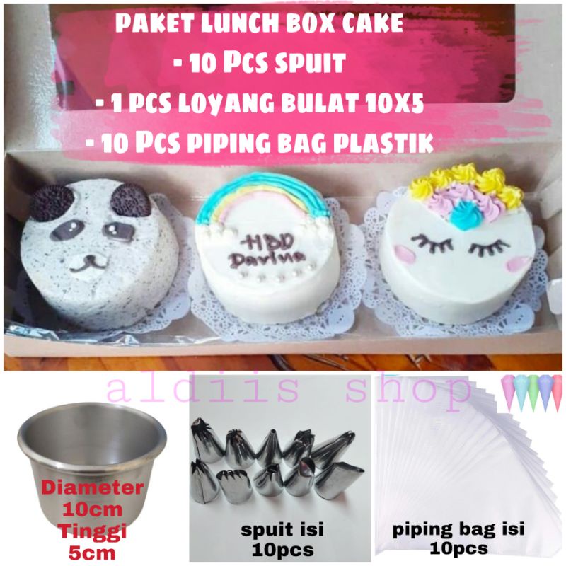 Loyang bulat mini lunch box cake korea