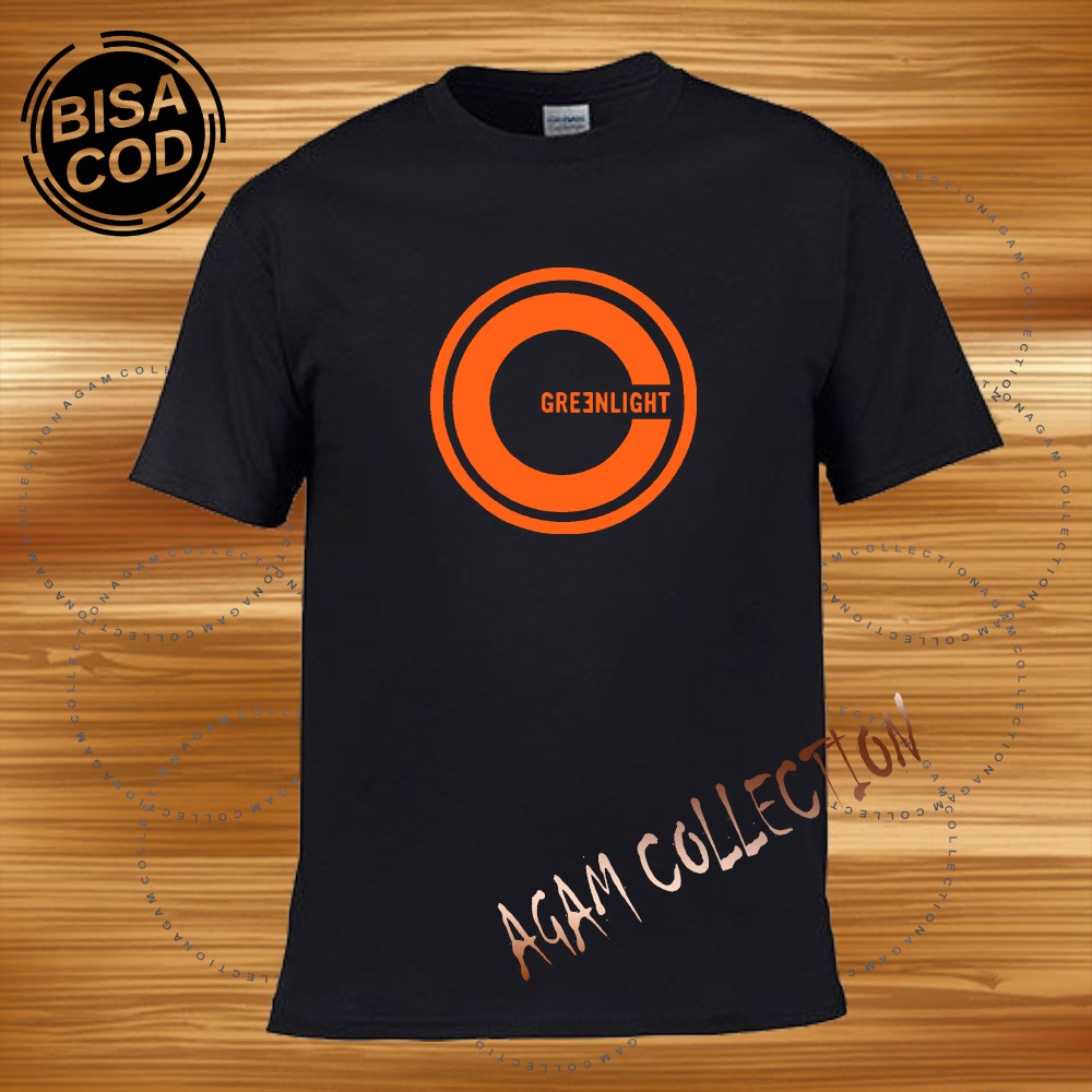 Agam Collection Baju Kaos Distro Greenlight Super Text Orange Lengan Pendek Premium Quality