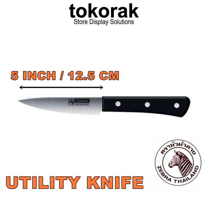 PISAU DAPUR ZEBRA UTYLITY KNIFE 5 INCH 100291 - STAINLESS