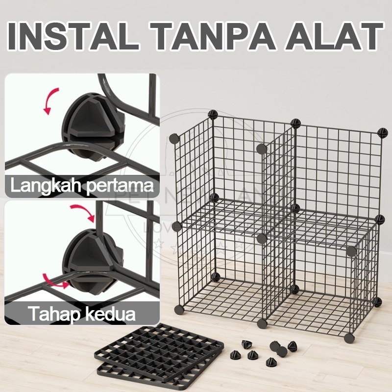 Kandang Kucing Anjing Pet Cage Pagar Besi DIY