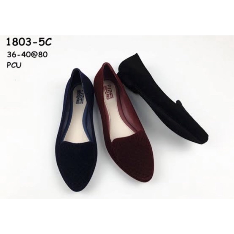 SEPATU KERJA KULIAH FLAT BALET SHOES KARET BLUDRU ALINA BEKRO 1803-2