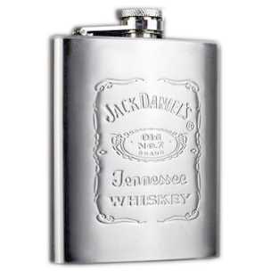 Stainless Steel Hip Flask 7 Oz Silver Murah