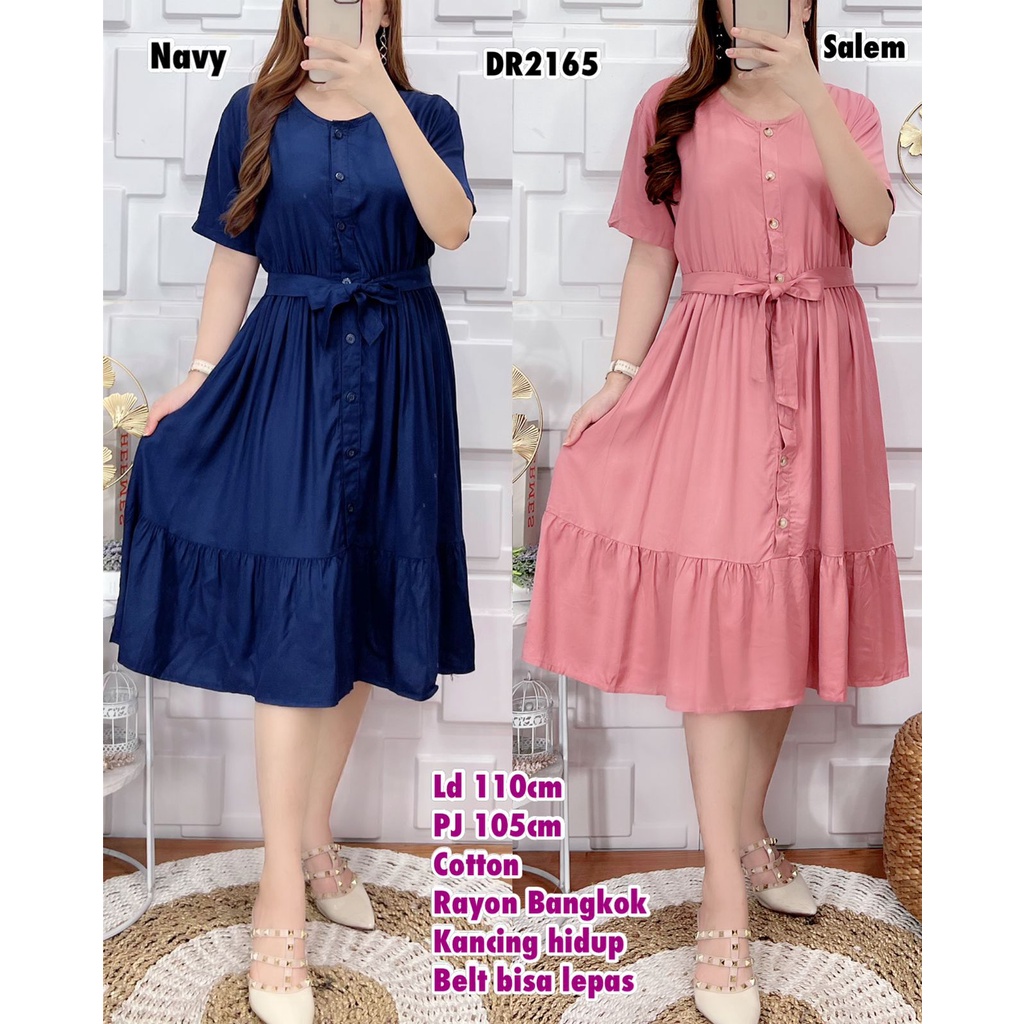 M5463 tunik polos rayon bangkok fashion new premium bahan import adem DR2165