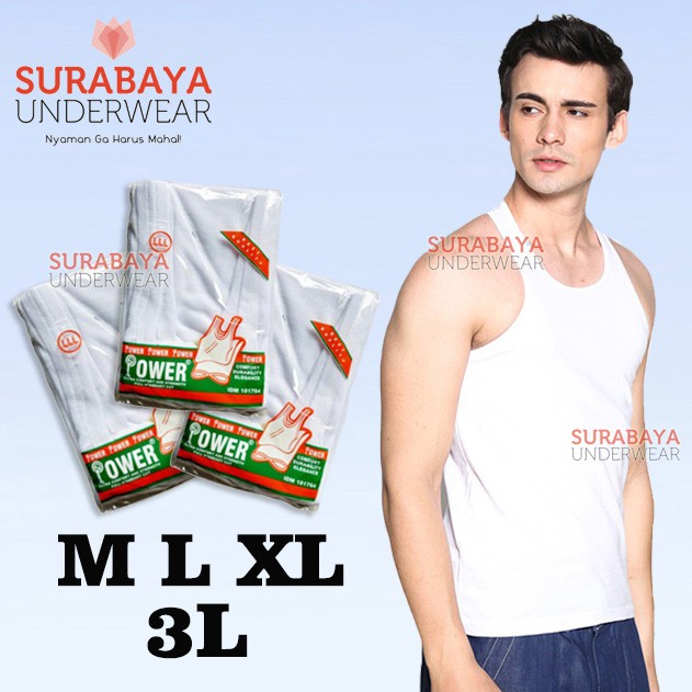 TERMURAH SINGLET / KAUS DALAM PRIA MEREK POWER