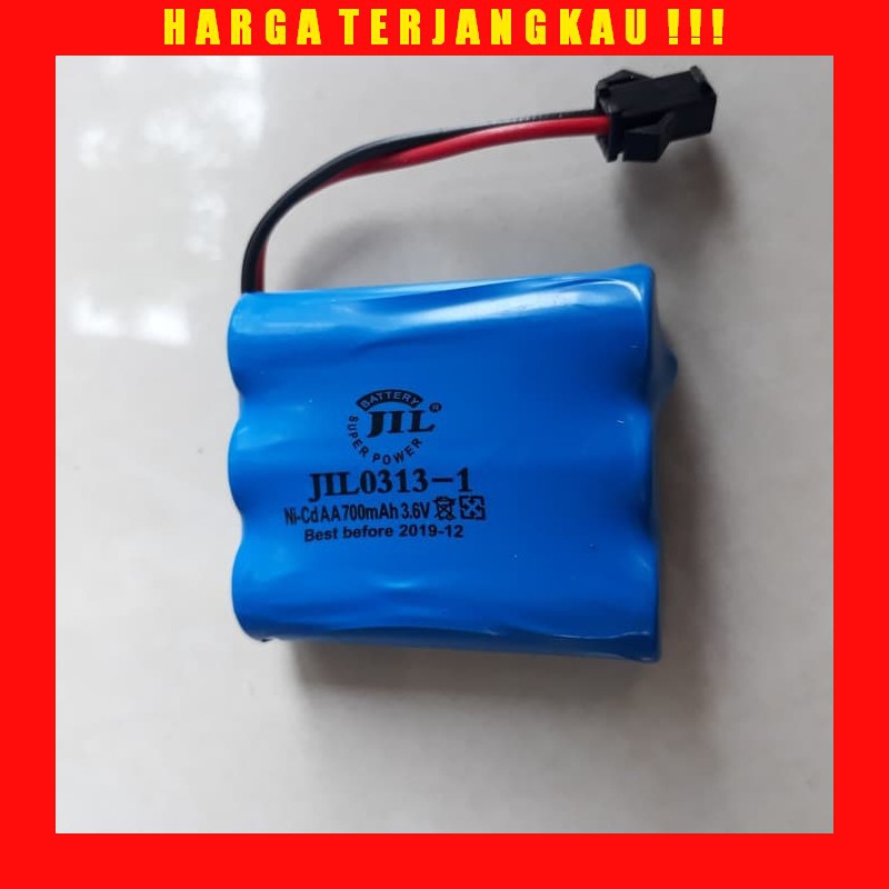 Baterai RC Car Rock Nicd 700Mah 3.6V Batre Ni-Cd 3 -6V Batere Aa Socket