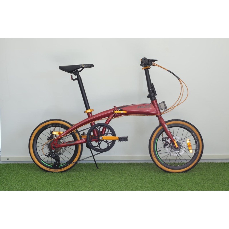 Khusus Exspedisi Sepeda Lipat Element Police Milan 8 speed 20 inch Rans raffi & original milan garansi resmi SNI-Milan New Orange