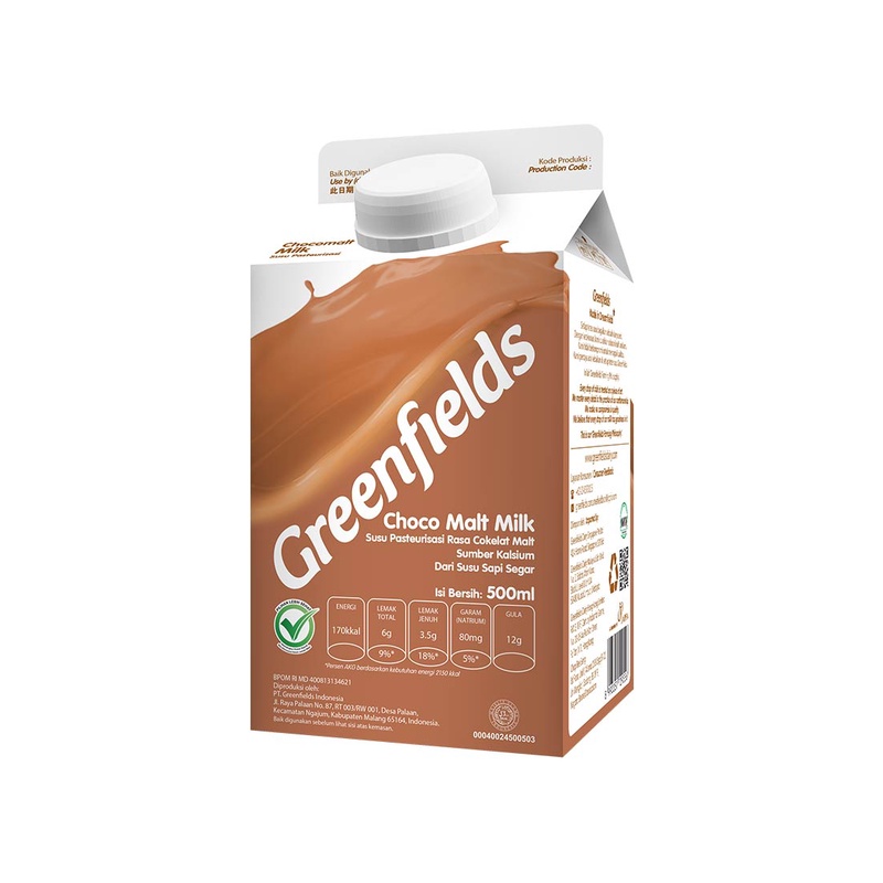 PROMO Greenfields Fresh Milk Choco Malt 500 ml Susu Segar Coklat Cokelat 500ml