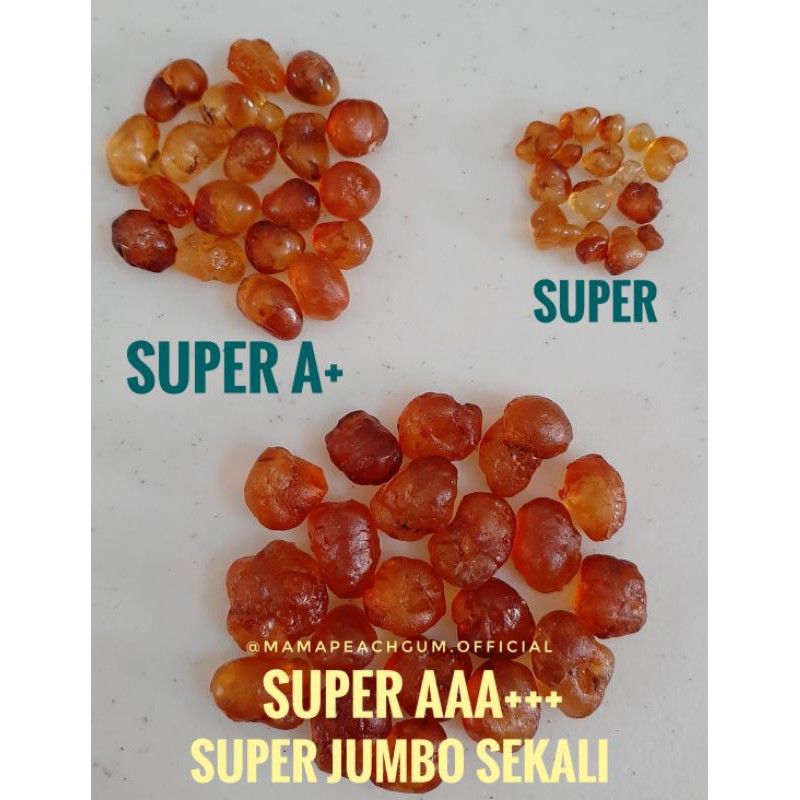 

Peach Gum SUPER AAA+ SUPER JUMBO SEKALI berat 50gr