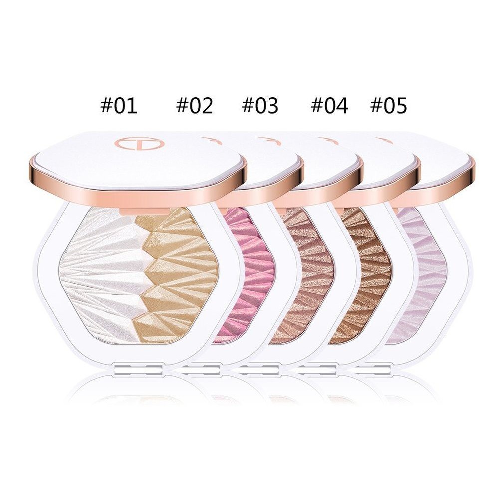 (READY &amp; ORI) O.Two.O Otwoo 2 In 1 Highlighter Palette Shimmer 1001 5 Warna Opal Mermaid Rosy