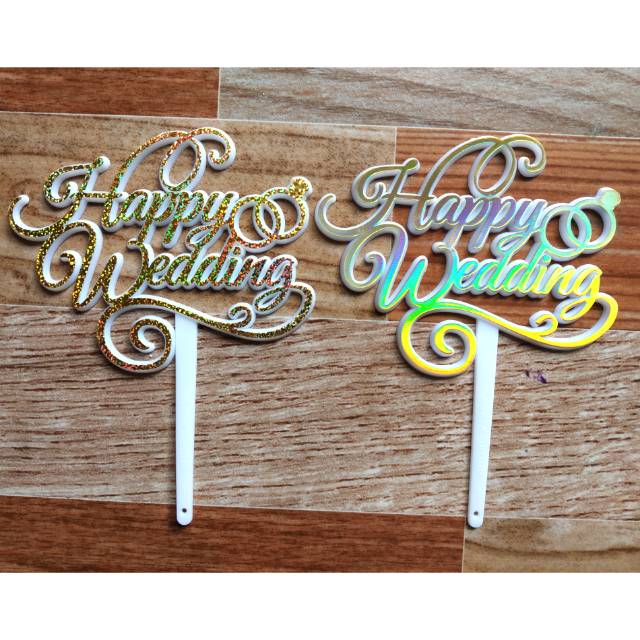 Topper Cake Wedding/tusukan kue Wedding/Hiasan Kue Wedding