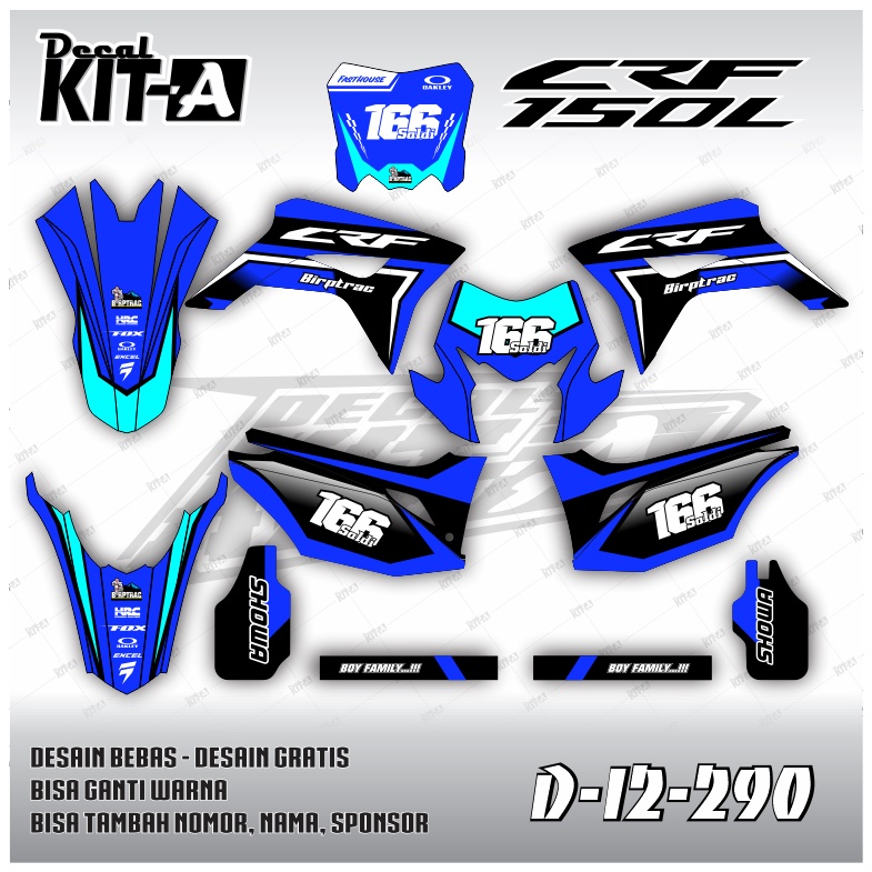 Decal Sticker Honda Crf 150L Dekal Striping Crf150l Full Body + Papan Nomor