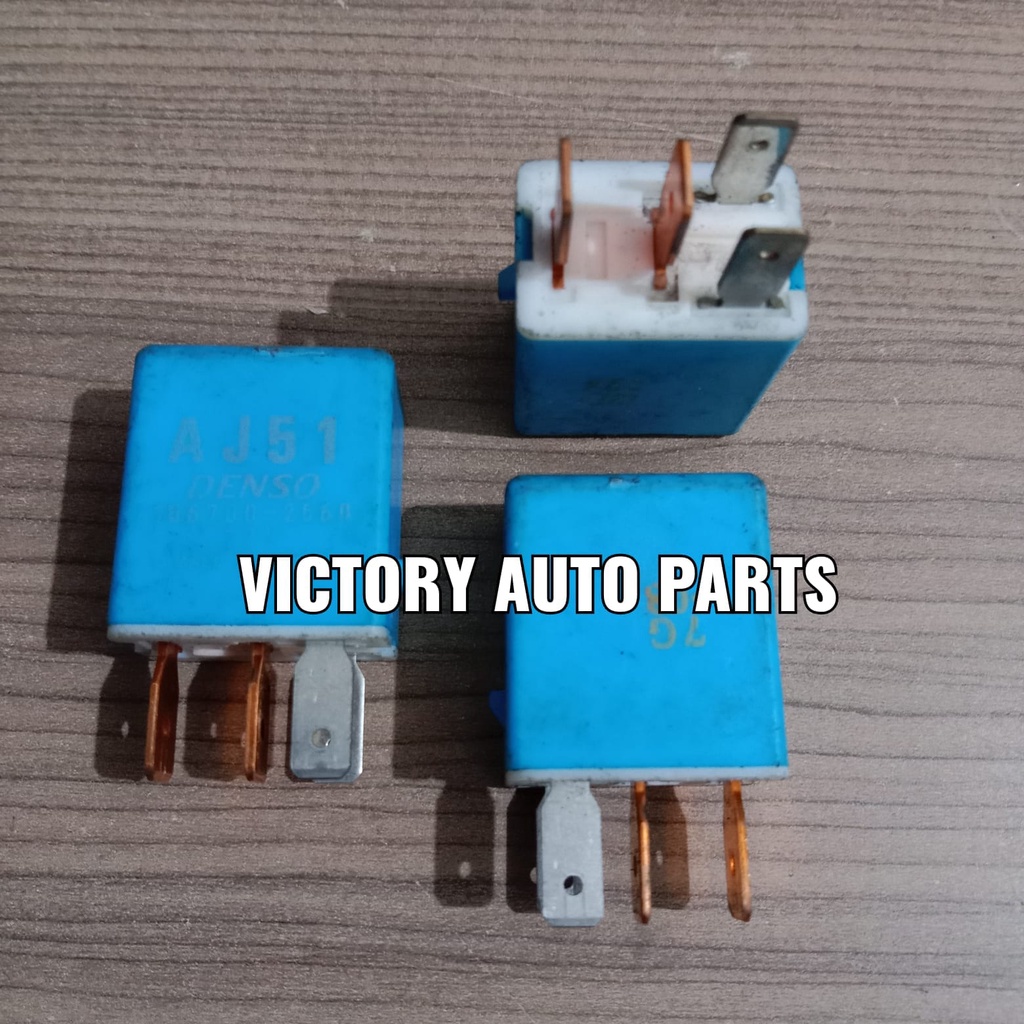 relay toyota 4 kaki 4pin 156700-2560 ori copotan -abrtk 4kk biru