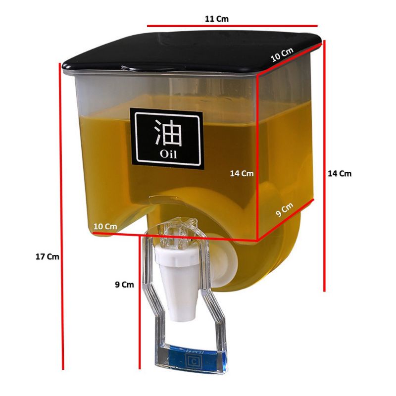 (COD) Dispenser Minyak Tempel / Dispenser Minyak Mini / Tempat Penyimpanan Kecap Minyak Bumbu