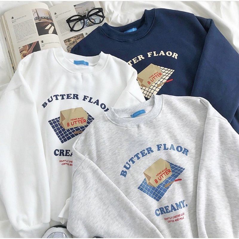 BUTTER FLAOR SWEATER UNISEX TEBAL KEKINIAN TERBARU&quot;