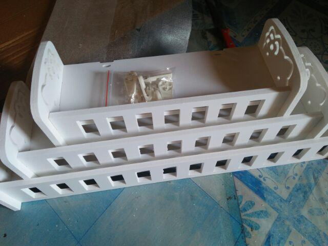 Rak Dinding Minimalis 1set Isi 3pcs Bonus6 Stiker Kupu2