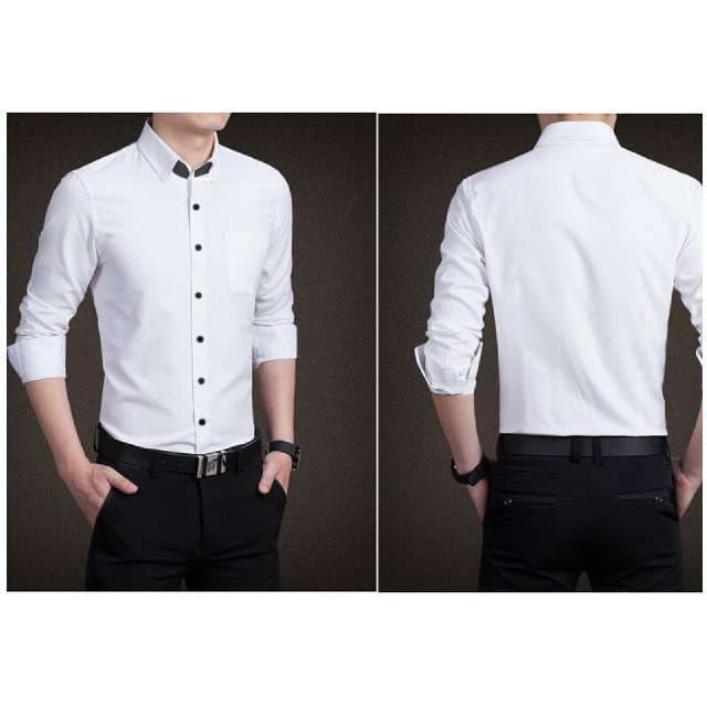Executive Muda  jones putih OT  kemeja pria katun stretch Berwibawa