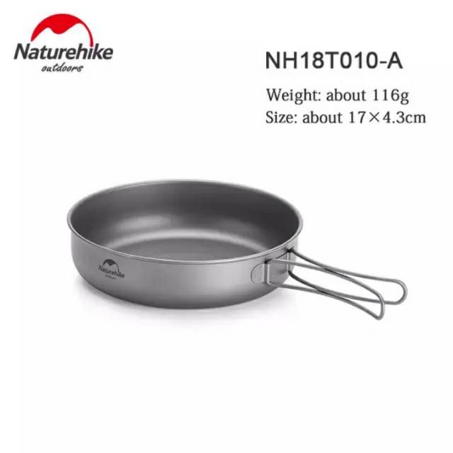 WAJAN TITANIUM NATUREHIKE NH18T010-A TJP01 FRYING PAN TITANIUM PORTABLE WAJAN CAMPING HIKING