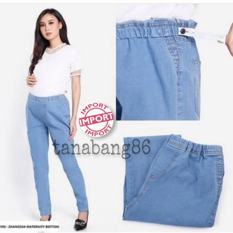 Celana hamil jeans import celana hamil jeans jumbo