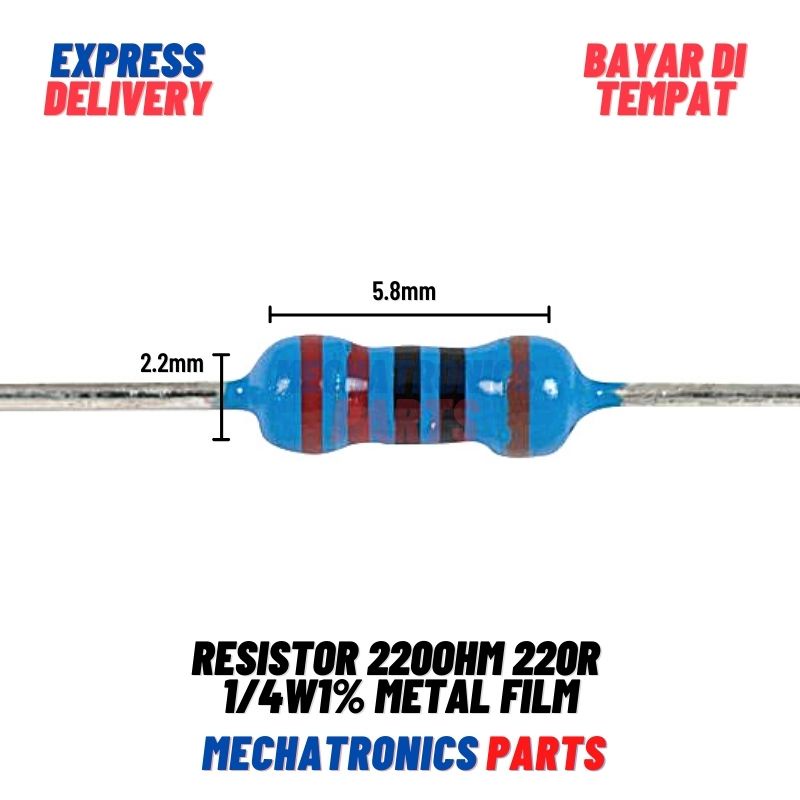 10X RESISTOR 220OHM 220R 220 1 4W 1  METAL FILM