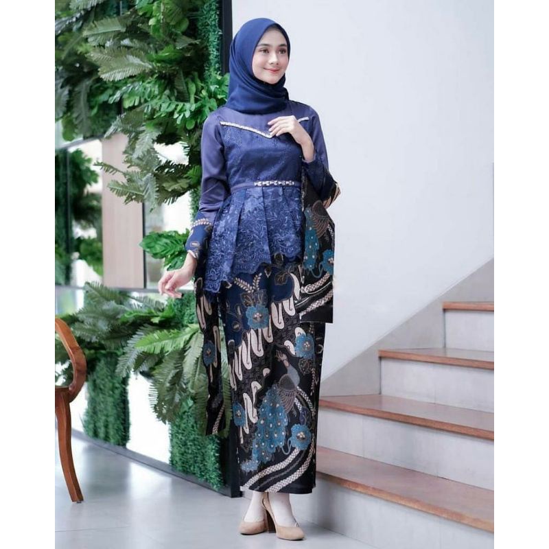 Batik Brokat Couple Kebaya Modern, Kebaya Tunangan Kebaya Lamaran, Kebaya Wisuda, Kebaya Kondangan