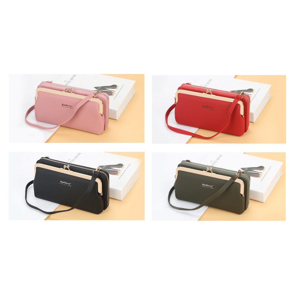 BL / N8599 Tas Selempang Kulit Wanita Dompet Cewek Multifungsi Tekstur Kulit Jeruk Baellerry