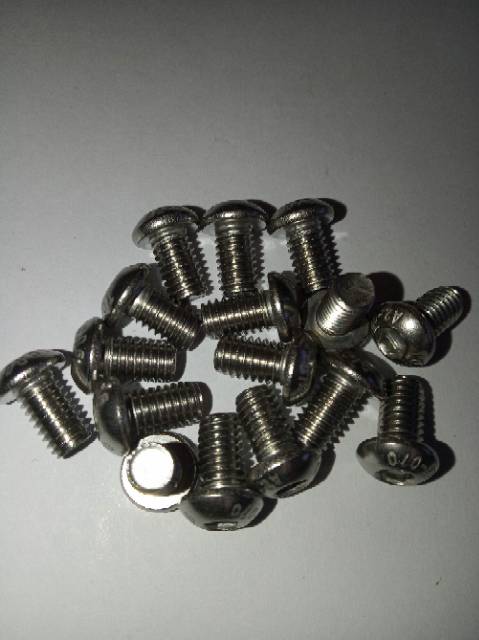 Button L M6 X 10 (1cm)stainless 304