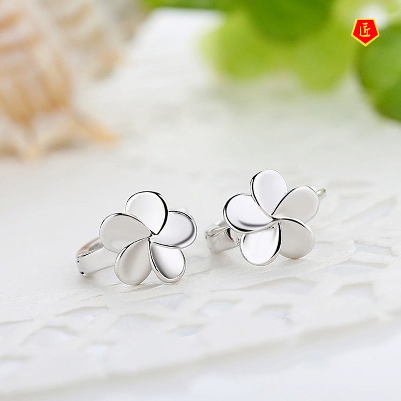 [Ready Stock]Women's Temperament Artistic Simple Flower Ear Clip