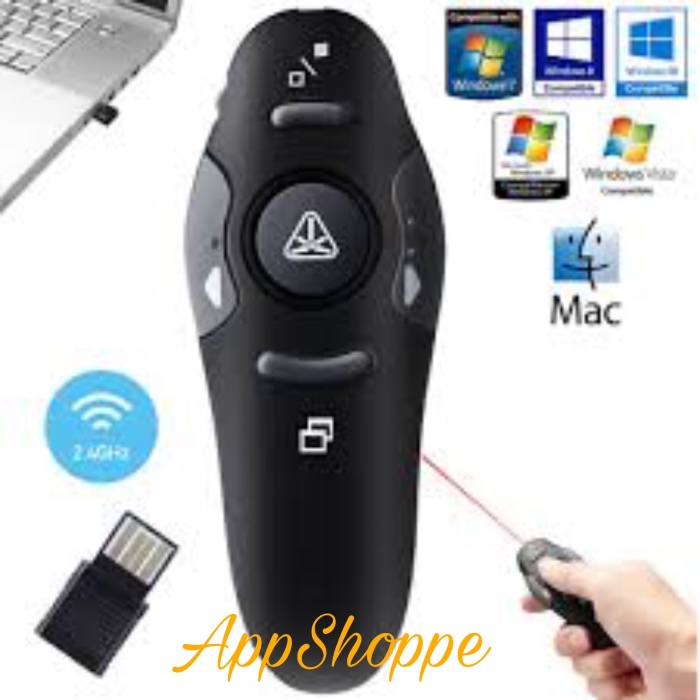 

A81Duya Laser Pointer 2.4Ghz Wireless Presenter Cursor Control Package As71S0D