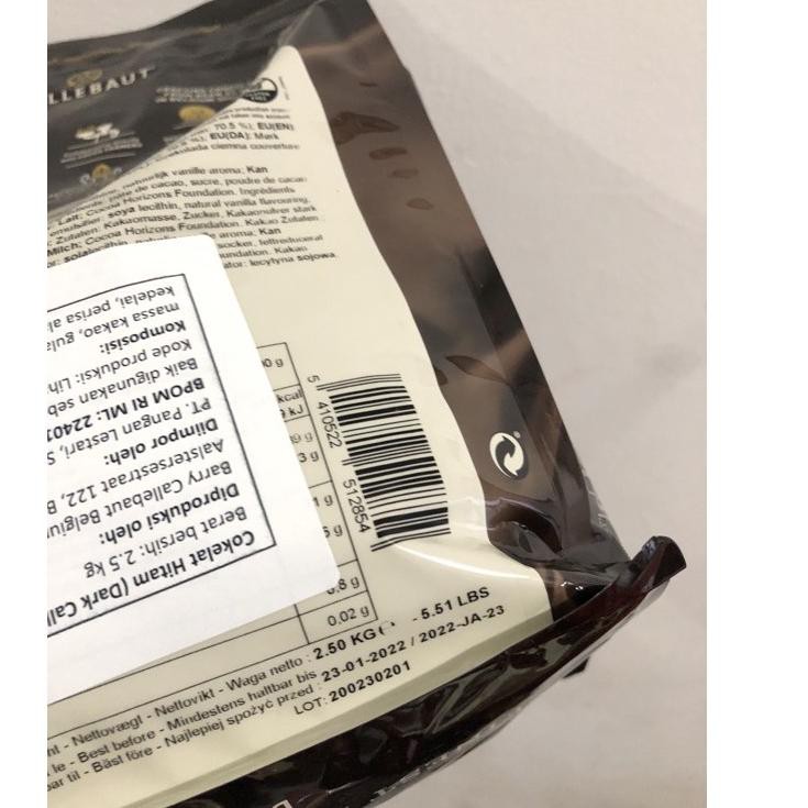 

Pasti Murah CS0PR Callebaut Dark Noir 70,5 % Couverture per 100 gram 48 Harga Murah
