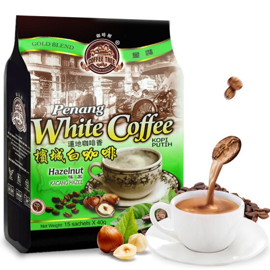 

Coffee Tree Malaysia Penang Hazelnut White Coffee 4 in 1 Coffeemix Hazelnut Kopi Malaysia