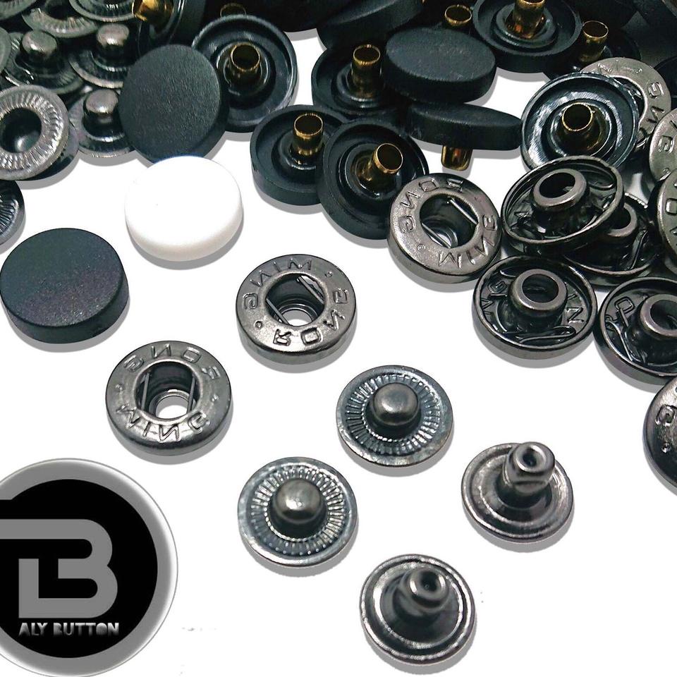 7AT ➴ KANCING CETET BESI MING RONG 15 MM PER 12 PASANG ♋♋ (Big Sale)