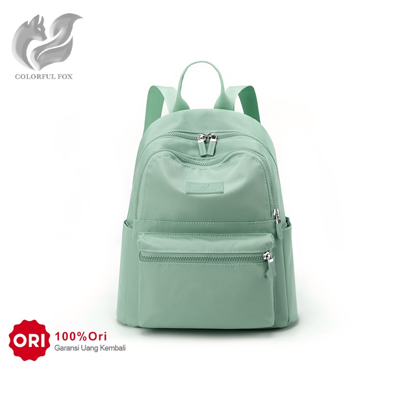 COLORFUL FOX 0483 Tas Ransel Wanita Backpack Wanita Remaja Tas Anti Air WATCHKITE BAEOS-Pistachio Green
