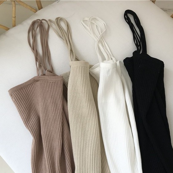 Feminin TankTop Rajut Korea Wanita Tank Top Rajut Daleman Wanita-4