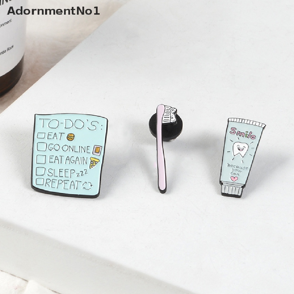 (AdornmentNo1) Bros / Pin Enamel Bentuk Pasta Gigi Kartun Untuk Aksesoris Pakaian / Hadiah