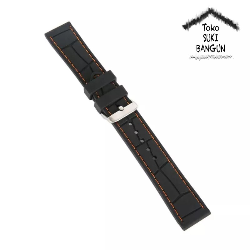 TALI JAM 26mm Rubber STITCH Bamboo Pattern Watch Band Strap