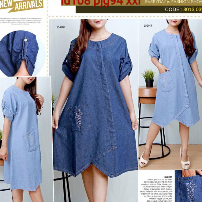g5w4 dress jeanwashed - jumbo dress - dress jeans murah - dress hamil l6xm
