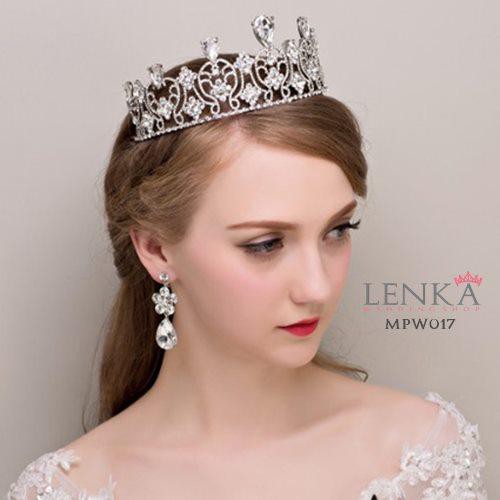 [PRODUK TERMURAH] SET MAHKOTA ANTING AKSESORIS PENGANTIN BRIDAL WEDDING MPW017